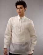 Men's Barong White Jusi fabric 100382 White Men's Barong White Jusi fabric 100382 White